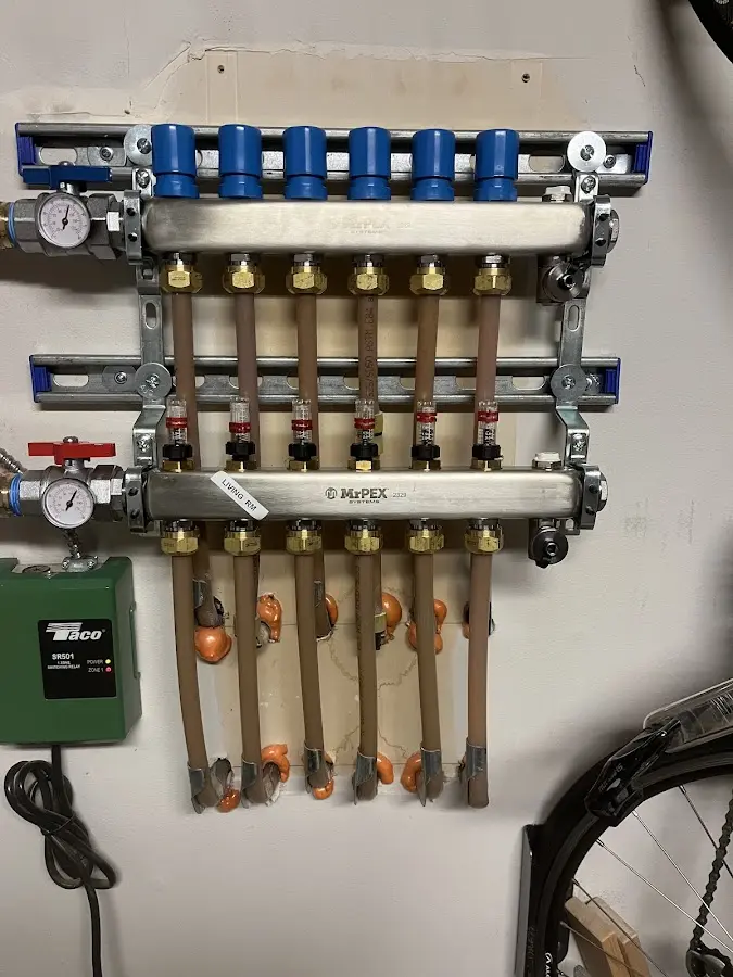 Plumber performing Gas Line Installation at a residential property in Prosper